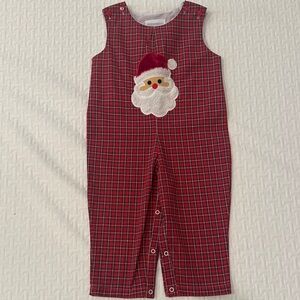 Festive Red Plaid Santa Bodysuit